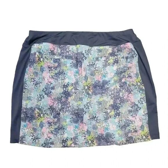 Tee Time Women's Gray Blue White Poly/Spandex Spring Morning Golf Tennis Skirt S - Picture 5 of 13